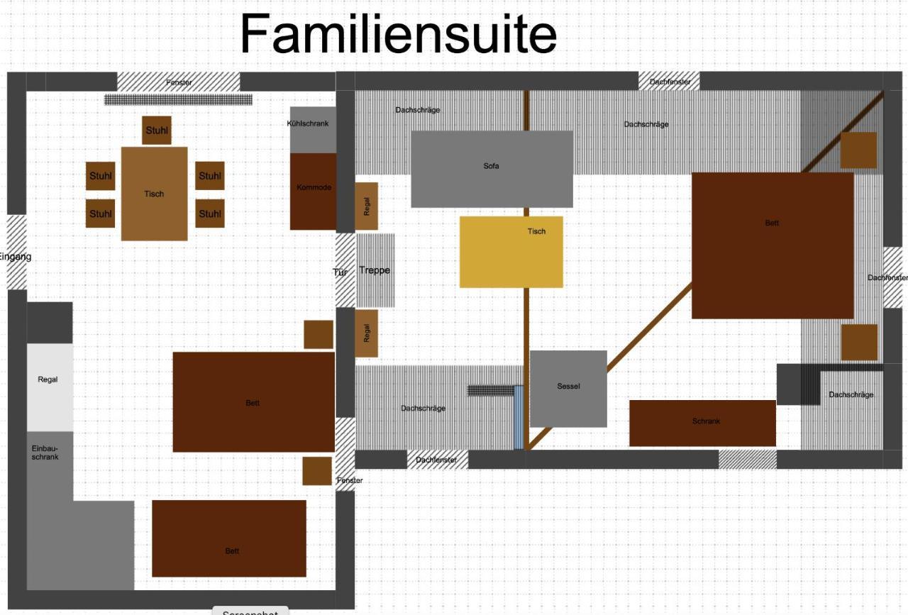 Familiensuite, Zwei Zimmer, Mitbenutzung Von Kuche Und Bad Rott Exteriör bild